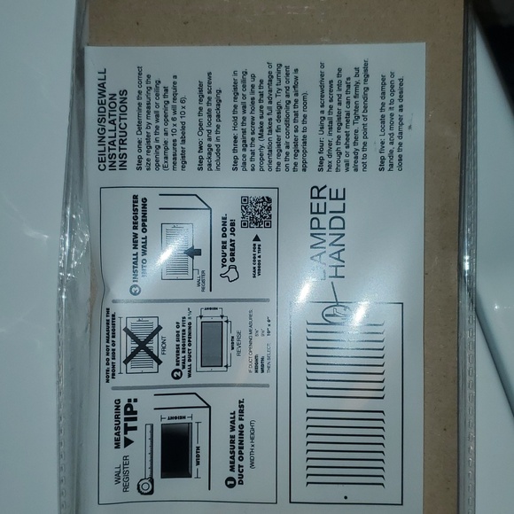 New Everbilt 10 x 4 Ceiling & Wall Register - Picture 4 of 4